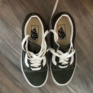 Vans Classic Olive and White Sneakers